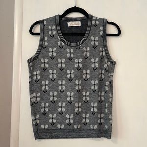 80s Jantzen daisy sweater vest
